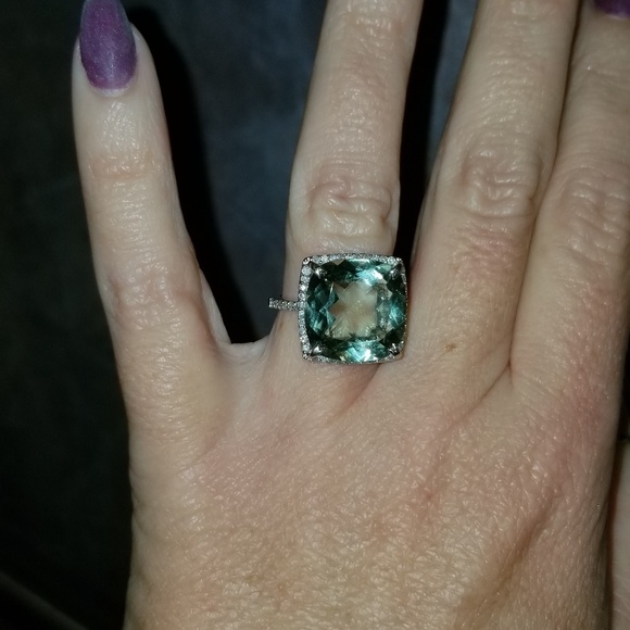10 carat green amethyst ring - Picture 5 of 6